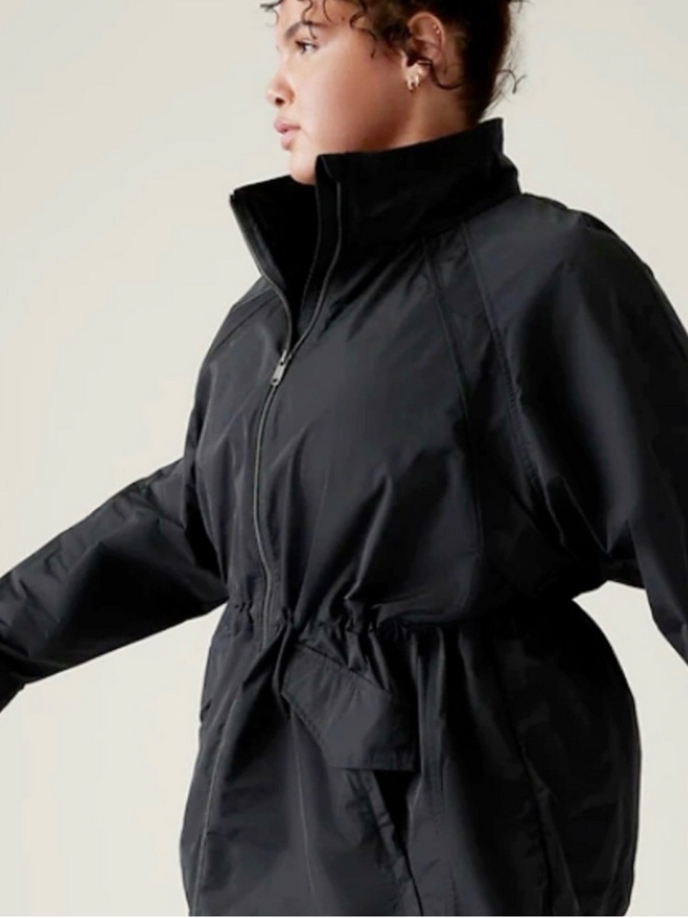 NWT - Athleta Westerly Rain Jacket - Black - Small